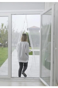 Mıknatıslı Kapı Sinekliği 90x210 Cm Raptiye ve Cırt Bant